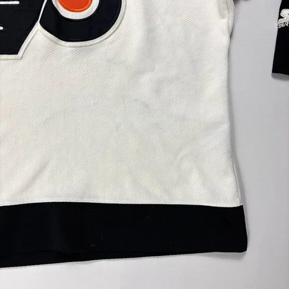 Vintage Philadelphia Flyers Starter Hockey Home Jersey White Sz L NHL - Picture 3 of 12